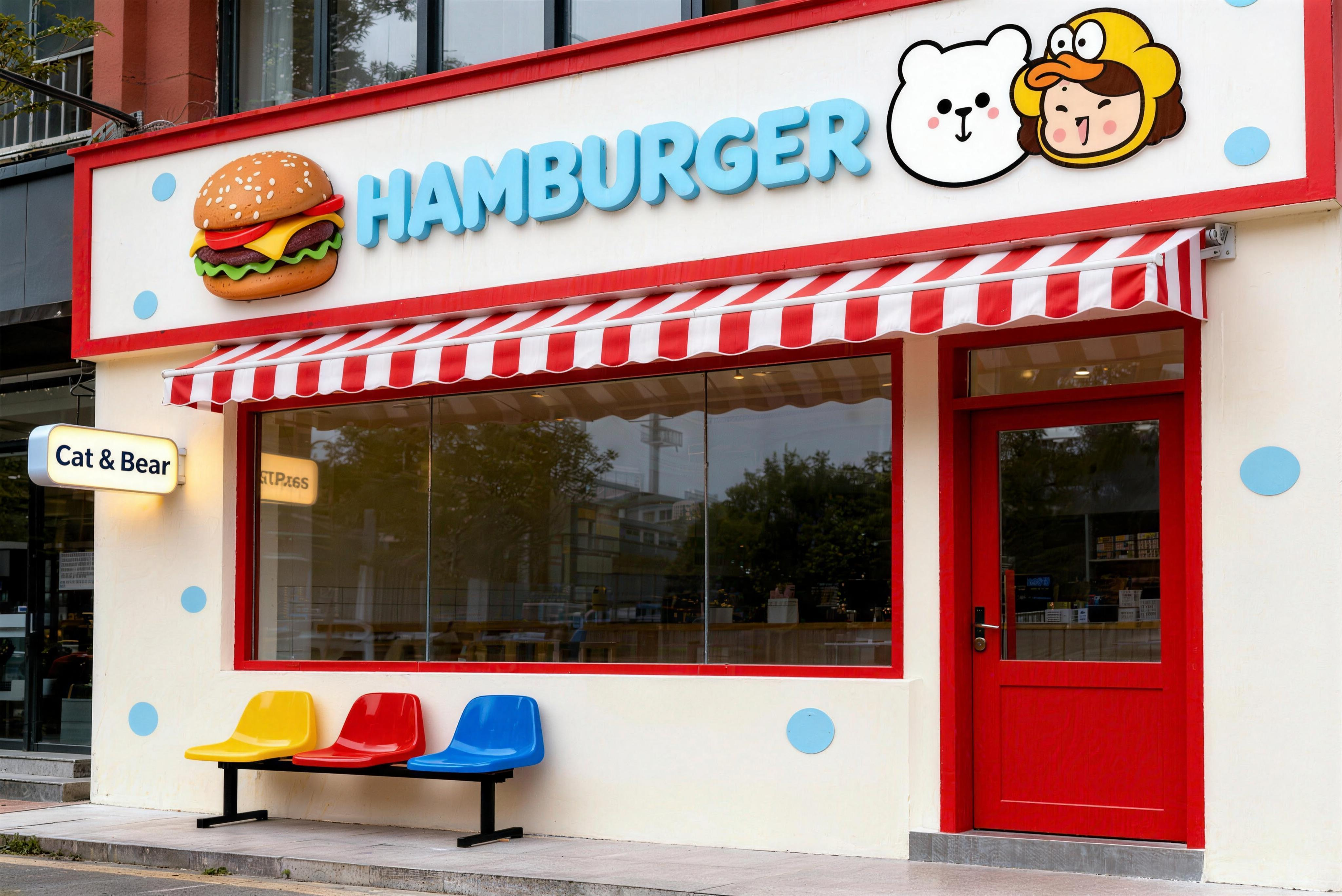 猫与熊汉堡店
